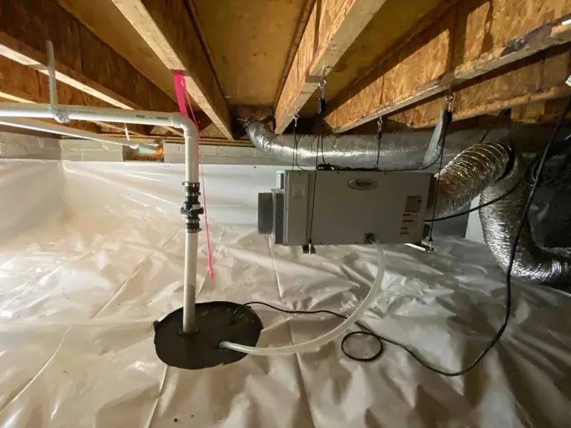 Drying a vented crawl space near Statham
